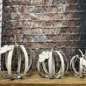 white pumpkin set