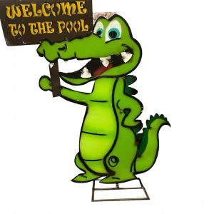 welcome to the pool alligator